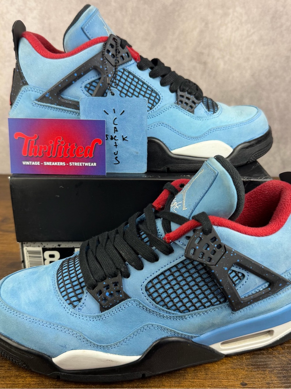 Air Jordan 4 Retro Travis Scott Cactus Jack Size 8 308497-406 Men’s Shoes Rare